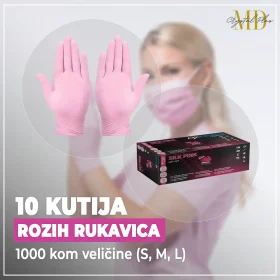 10 kutija rozih rukavica