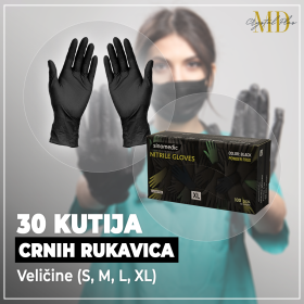 30 kutija crnih rukavica